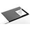 Bureau onderlegger, soepele pvc-folie, 650 x 520 mm, randbescherming, zwart