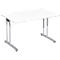 Bureau PALENQUE, pieds en C, rectangulaire, l. 1200 x P 800 x H 680 - 820 mm, blanc