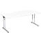 Bureau PALENQUE, pieds en C, rectangulaire, l. 1800 x P 800 x H 680 - 820 mm, blanc