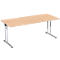 Bureau PALENQUE, pieds en C, rectangulaire, l. 1800 x P 800 x H 680 - 820 mm, érable