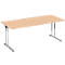 Bureau PALENQUE, pieds en C, rectangulaire, l. 1800 x P 800 x H 680 - 820 mm, hêtre