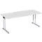 Bureau PALENQUE, pieds en C, rectangulaire, l. 1800 x P 800 x H 720 mm, gris clair
