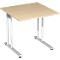 Bureau PALENQUE, pieds en C, rectangulaire, l. 800 x P 800 x H 680 - 820 mm, érable