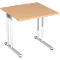 Bureau PALENQUE, pieds en C, rectangulaire, l. 800 x P 800 x H 720 mm, hêtre