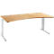 Bureau Planova Basic, avec plateau cockpit, pieds en C, l. 1800 mm, P 800/1000 mm, 