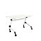 Bureau pliable, avec 4 roulettes verrouillables, rectangulaire, tube rond, L 1200 x P 600 x H 720 mm, blanc/blanc