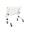 Bureau pliable, avec 4 roulettes verrouillables, rectangulaire, tube rond, L 1200 x P 600 x H 720 mm, blanc/blanc