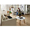 Bureau pliable, avec 4 roulettes verrouillables, rectangulaire, tube rond, L 1200 x P 600 x H 720 mm, blanc/noir