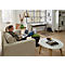 Bureau pliable, avec 4 roulettes verrouillables, rectangulaire, tube rond, L 1400 x P 600 x H 720 mm, blanc/noir