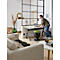Bureau pliable, avec 4 roulettes verrouillables, rectangulaire, tube rond, L 1400 x P 600 x H 720 mm, blanc/noir