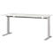 Bureau Profi 2.0, rectangulaire, pied C, L 1600 x P 800 x H 700-810 mm, gris clair/argent