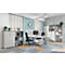 Bureau Profi 2.0, rectangulaire, pied C, L 1600 x P 800 x H 700-810 mm, gris clair/argent