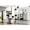 Bureau Profi 2.0, rectangulaire, pied C, L 1600 x P 800 x H 700-810 mm, gris clair/argent