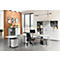Bureau Profi 2.0, rectangulaire, pied C, L 1800 x P 800 x H 700-810 mm, gris clair/argent