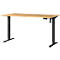 Bureau Profi 2.0, réglable en hauteur électriquement, L 1400 x P 800 x H 710 - 1190 mm, chêne de Grandson/noir