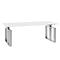 Bureau QUANDOS BOX, piétement traineau, rectangulaire, l. 2000 x P 900 x H 720 - 820 mm, blanc 