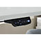 Bureau - rechthoekig - elektrisch in hoogte verstelbaar - T-poot - B 1600 x D 800 x H 620-1280mm - incl. Memory Master + scheidingswand - lichtgrijs/zilver