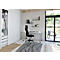 Bureau, rectangulaire, 4 pieds, tube rond, L 1200 x P 672 x H 685-810 mm, blanc/argenté