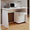 Bureau rectangulaire à panneaux latéraux biseautés, L 1100 x P 500 x H 740 mm, blanc