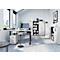 Bureau, rectangulaire, base à console, L 800 x P 500 x H 760 mm, chêne/argent Sonoma