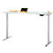 Bureau lumineux, réglable en hauteur, avec tablette, plateau et commandes.