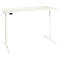 Bureau, réglage électrique de la hauteur, piétement en T, L 1600 x P 800 x H 620-1270 mm, blanc + interrupteur à mémoire