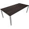 Bureau SOLUS PLAY, 4 pieds, hauteur ajustable, l. 2000 x P 1000 x H 720 - 820 mm, chêne de tourbière