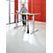 Bureau Standard, hauteur réglable électriquement, rectangulaire, piétement en C, L 1200 x P 800 x H 725-1185 mm, hêtre/aluminium blanc RAL 9006