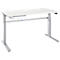 Bureau STANDARD, réglage électrique de la hauteur, L 1600 mm, blanc/aluminium blanc + tiroir OrgaWork