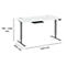 Bureau START OFF - elektrisch in hoogte verstelbaar - B 1600 x D 800 x H 705-1205 mm – T poot blank alu - wit + accessoire lade - ons merk Schäfer Shop Select