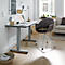 Bureau Start Off Home Office, B 1300 x D 650 x H 735 mm, T-voet, grafiet/blank aluminiumkleurig