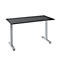 Bureau Start Off Home Office, B 1300 x D 650 x H 735 mm, T-voet, grafiet/blank aluminiumkleurig
