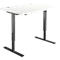 Bureau START OFF - réglable en hauteur électriquement - L 1200 x P 800 x H 705-1205 mm - pied en T noir - blanc - notre marque Schäfer Shop Select