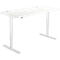 Bureau START OFF - réglable en hauteur électriquement - L 1600 x P 800 x H 705-1205 mm - pied en T blanc - blanc - notre marque Schäfer Shop Select