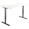 Bureau START OFF - réglable en hauteur électriquement - L 1600 x P 800 x H 705-1205 mm - pied en T noir - blanc - notre marque Schäfer Shop Select 