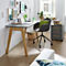 Bureau Start Off Wood, rectangulaire, pied A, L 1300 x P 650 x H 735 mm, effet graphite/bois