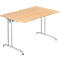 Bureau TARA, pieds en C, rectangulaire, l. 1200 x P 800 x H 720 mm, coloris érable