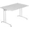Bureau TARA, pieds en C, rectangulaire, l. 1200 x P 800 x H 720 mm, gris clair