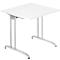 Bureau TARA, pieds en C, rectangulaire, l. 800 x P 800 x H 720 mm, blanc