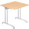 Bureau TARA, pieds en C, rectangulaire, l. 800 x P 800 x H 720 mm, coloris érable