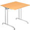 Bureau TARA, pieds en C, rectangulaire, l. 800 x P 800 x H 720 mm, coloris hêtre