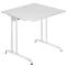 Bureau TARA, pieds en C, rectangulaire, l. 800 x P 800 x H 720 mm, gris clair