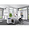 Bureau TEMPIO - l. 1200 x P 800 x H 740 mm - avec support pour guide-câbles - blanc
