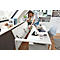 Bureau TEMPIO - l. 1200 x P 800 x H 740 mm - avec support pour guide-câbles - blanc