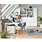 Bureau TEMPIO - l. 1200 x P 800 x H 740 mm - avec support pour guide-câbles - blanc