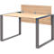 Bureau TEMPIO - l. 1200 x P 800 x H 740 mm - avec support pour guide-câbles - chêne Hickory/anthracite