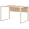 Bureau TEMPIO - l. 1200 x P 800 x H 740 mm - avec support pour guide-câbles - chêne Sonoma/blanc