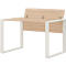 Bureau TEMPIO - l. 1200 x P 800 x H 740 mm - avec support pour guide-câbles - chêne Sonoma/blanc