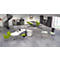 Bureau Toledo, avec table d’extension, hauteur ajustable, pieds en C, l. 1600 x P 800 mm, blanc