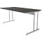 Bureau Toledo, hauteur ajustable, rectangulaire, pieds en C, largeur 1600 mm, anthracite